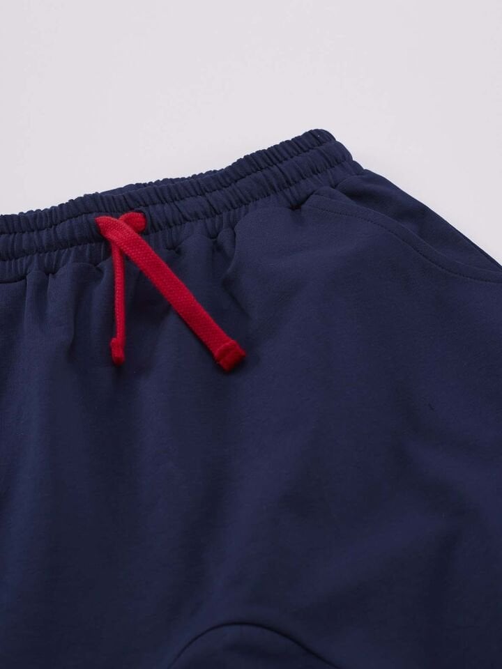 Mavi Kaykay Erkek Çocuk T-shirt Kapri Şort Takım