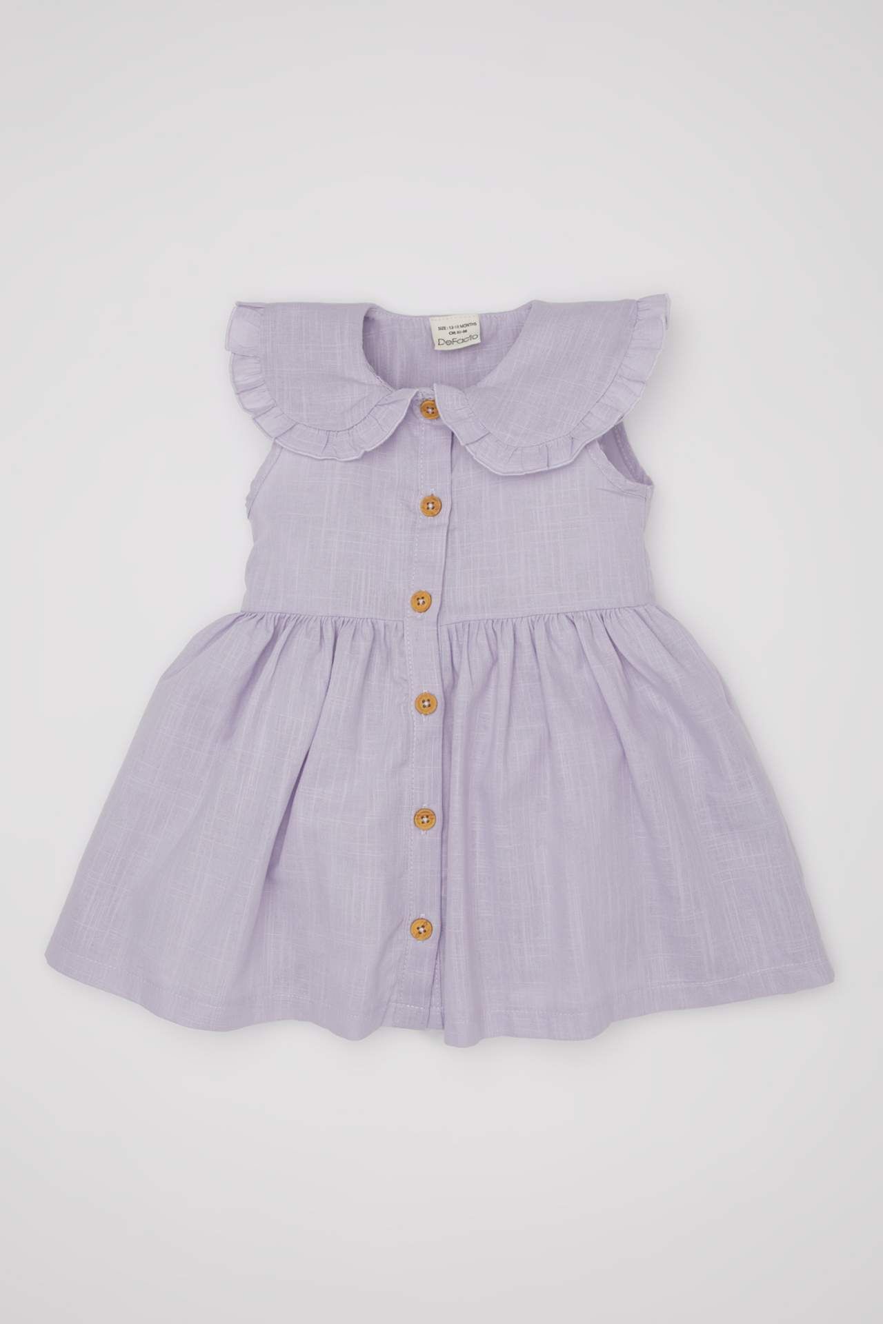 Kız Bebek Kısa Kollu Poplin Elbise