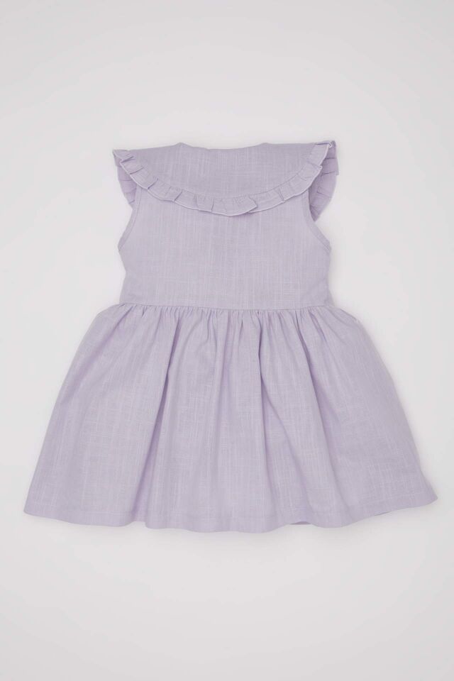 Kız Bebek Kısa Kollu Poplin Elbise