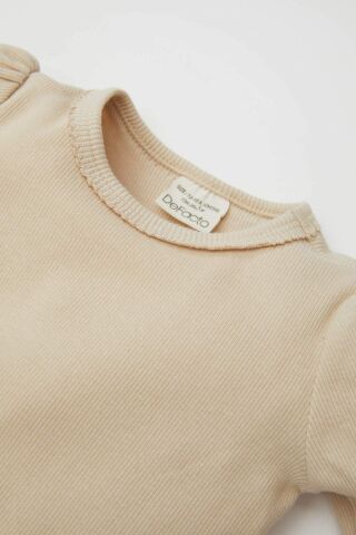 Kız Bebek 2'li Takım Twill  Baskılı Uzun Kollu Çıtçıtlı Body Beli Lastikli Desenli Alt