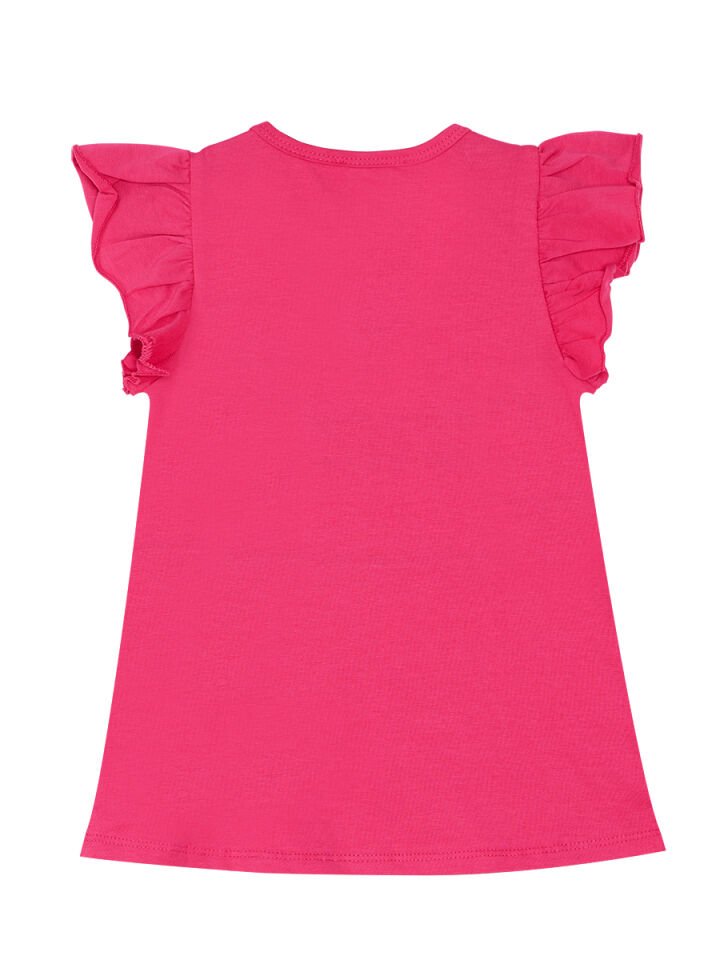 Fırfırlı Kedicik Kız Çocuk T-shirt Tayt Takım 2 Y - Pembe, Mavi