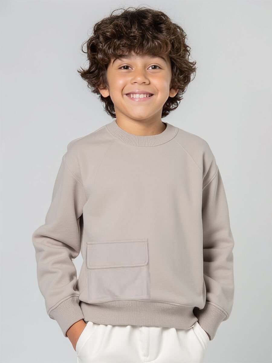 Spencer Gri Pamuklu Erkek Çocuk Sweatshirt