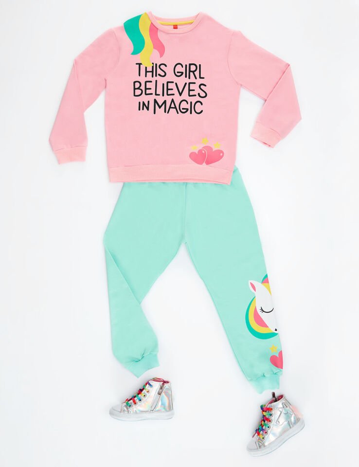 Girl Magic Kız Çocuk Eşofman Takım 2 Y - Mint, Pembe