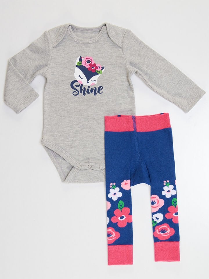 Tilki Kız Bebek Body Tayt-Pantolon Takım