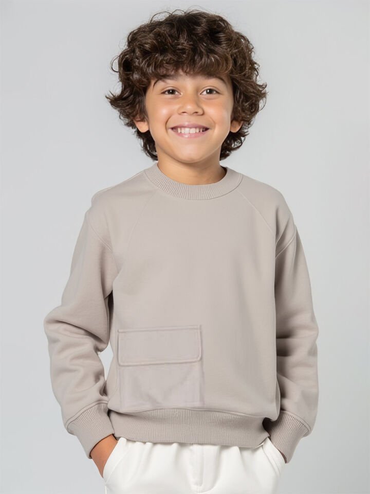 Spencer Gri Pamuklu Erkek Çocuk Sweatshirt 7-8Y - Gri