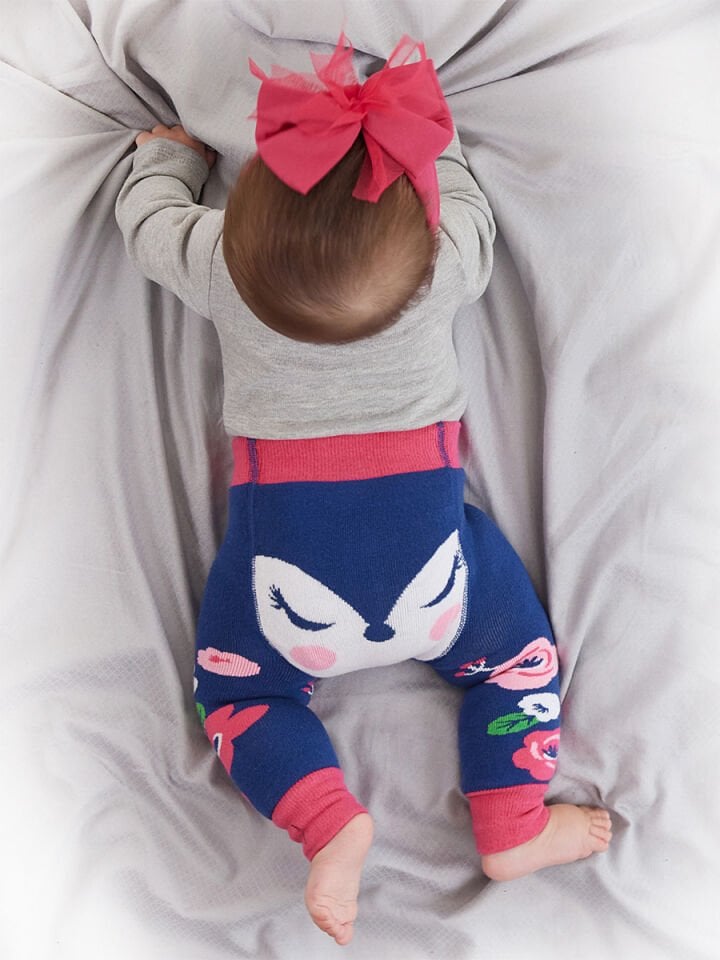 Tilki Kız Bebek Body Tayt-Pantolon Takım 6-12M - Lacivert, Pembe, Gri