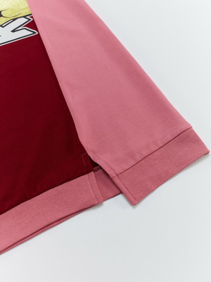 Rock Kedi Pamuklu Kız Çocuk Pembe Elbise 6 Y - Pembe, Bordo