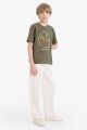 Erkek Çocuk Wide Leg Standart Paça Gabardin Pantolon