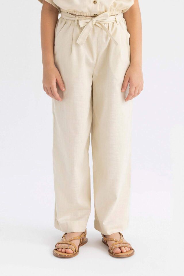 Kız Çocuk Wide Leg Geniş Bol Paça Pamuklu Pantolon