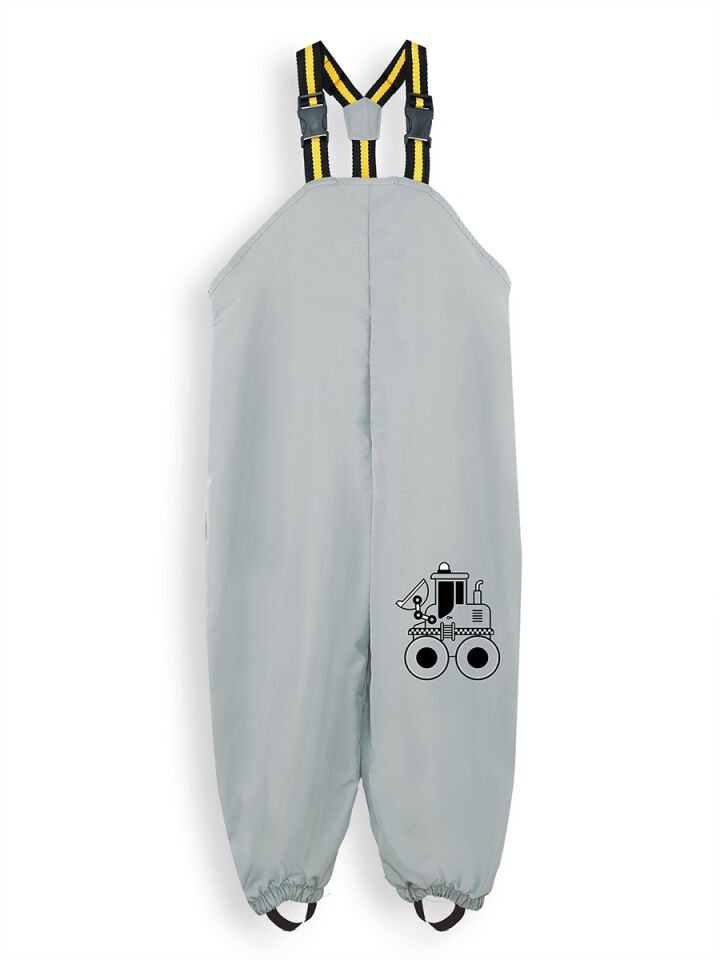 İnşaat Aracı Erkek Çocuk Su Geçirmez Yağmur Tulumu