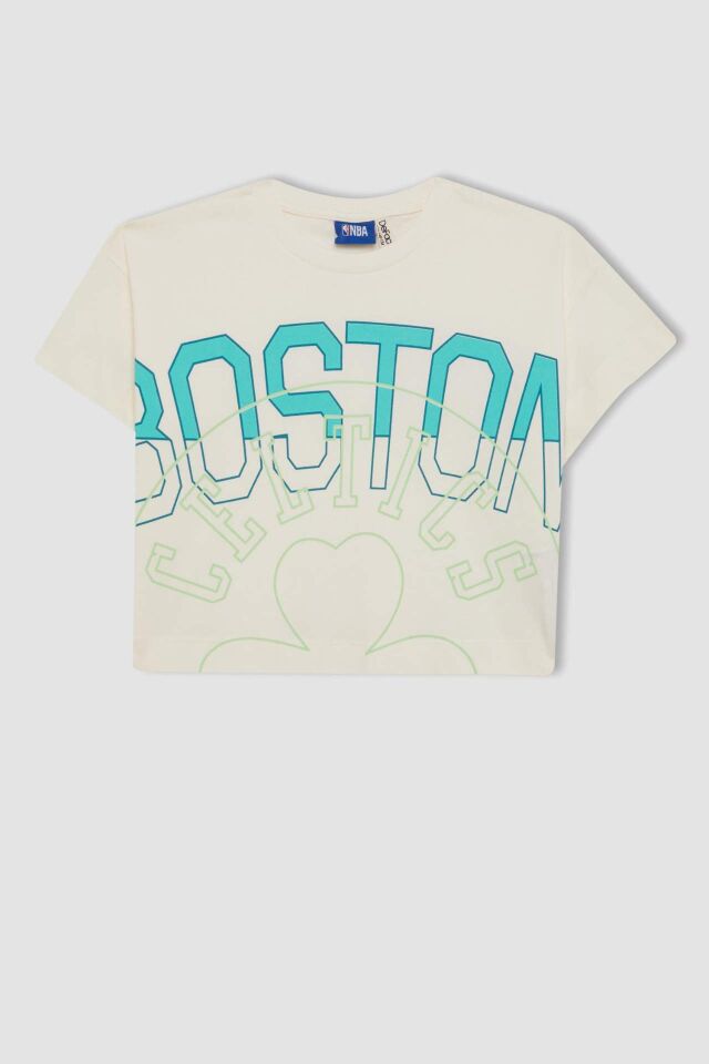 Kız Çocuk NBA Boston Celtics Bisiklet Yaka Kısa Kollu Tişört