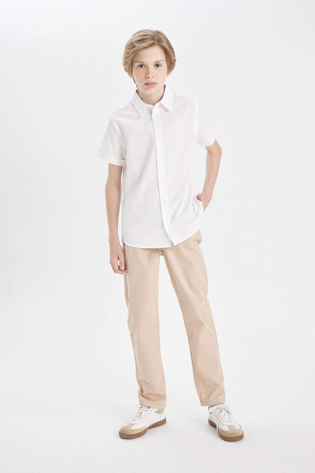 Erkek Çocuk Loose Fit Standart Paça Gabardin Pantolon