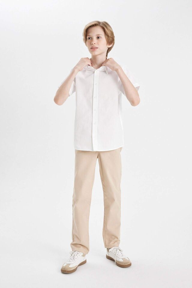 Erkek Çocuk Loose Fit Standart Paça Gabardin Pantolon