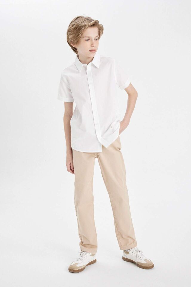 Erkek Çocuk Loose Fit Standart Paça Gabardin Pantolon