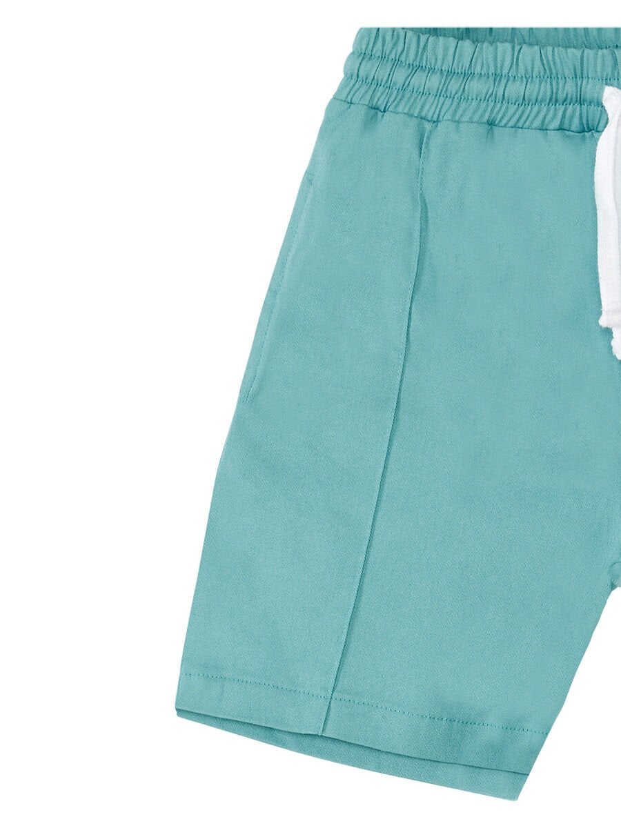 Timsah Erkek Çocuk T-shirt Gabardin Şort Takım 6 Y - Mavi, Beyaz