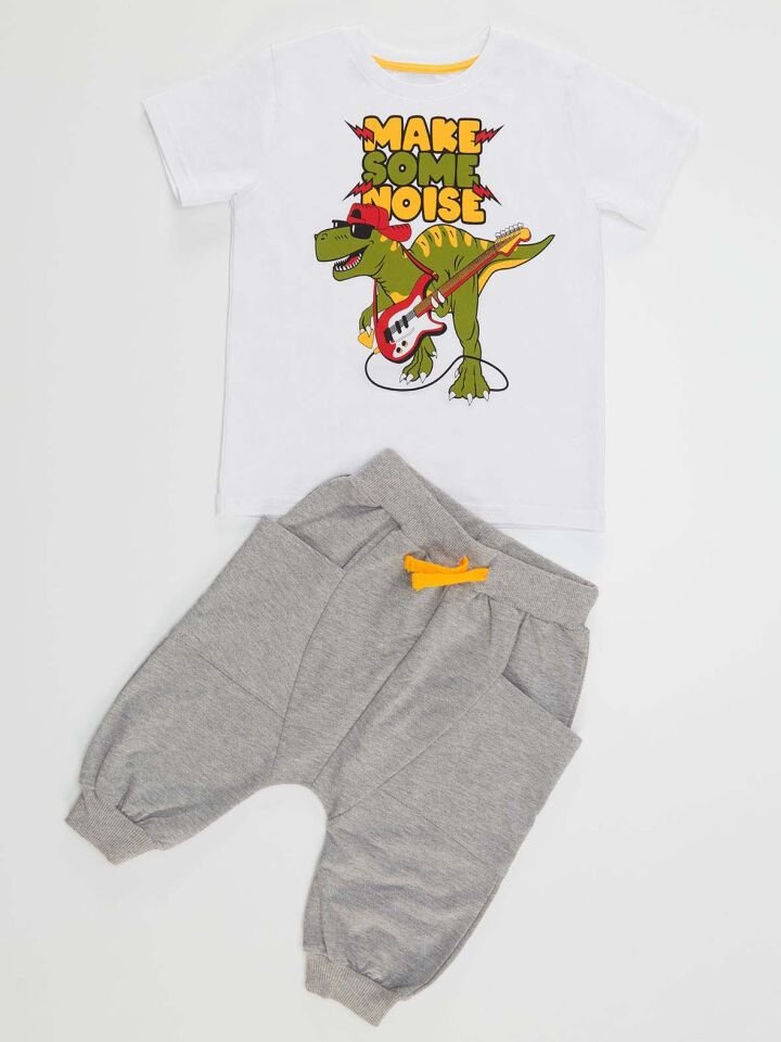 Noise Erkek Çocuk T-shirt Kapri Şort Takım