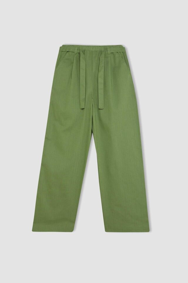 Kız Çocuk Wide Leg Geniş Paça Pamuklu Pantolon