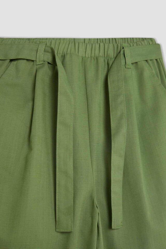 Kız Çocuk Wide Leg Geniş Paça Pamuklu Pantolon