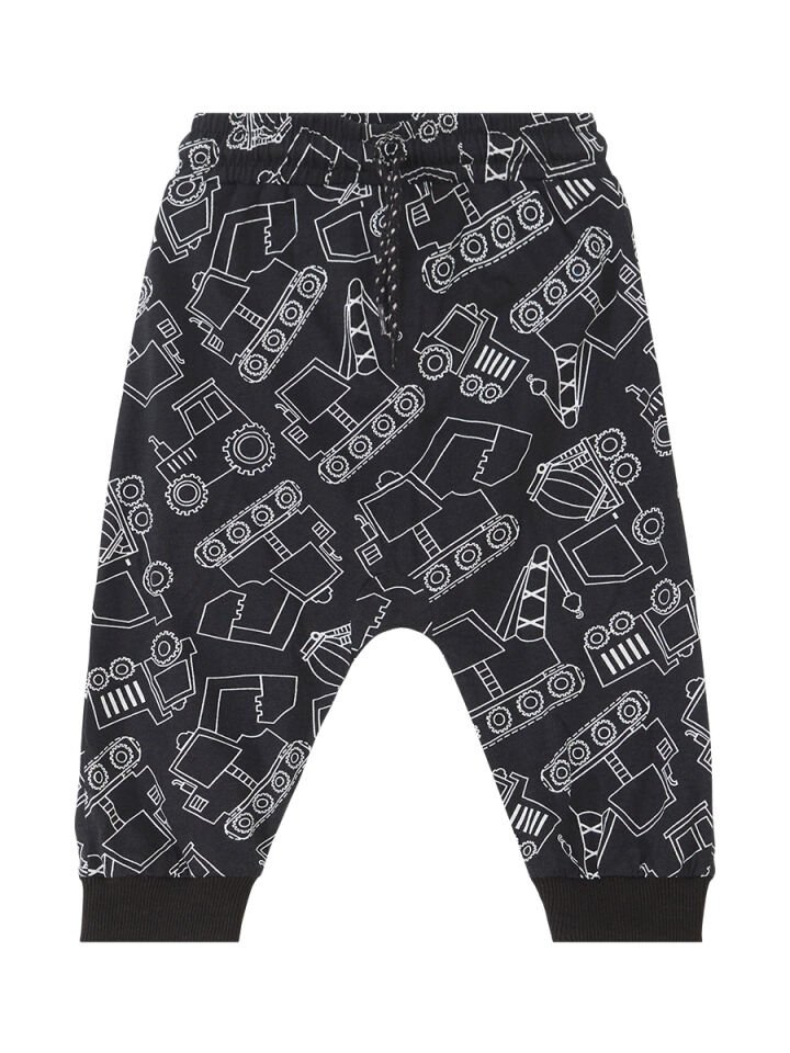 Araba Erkek Çocuk Siyah T-Shirt Kapri Şort Takım