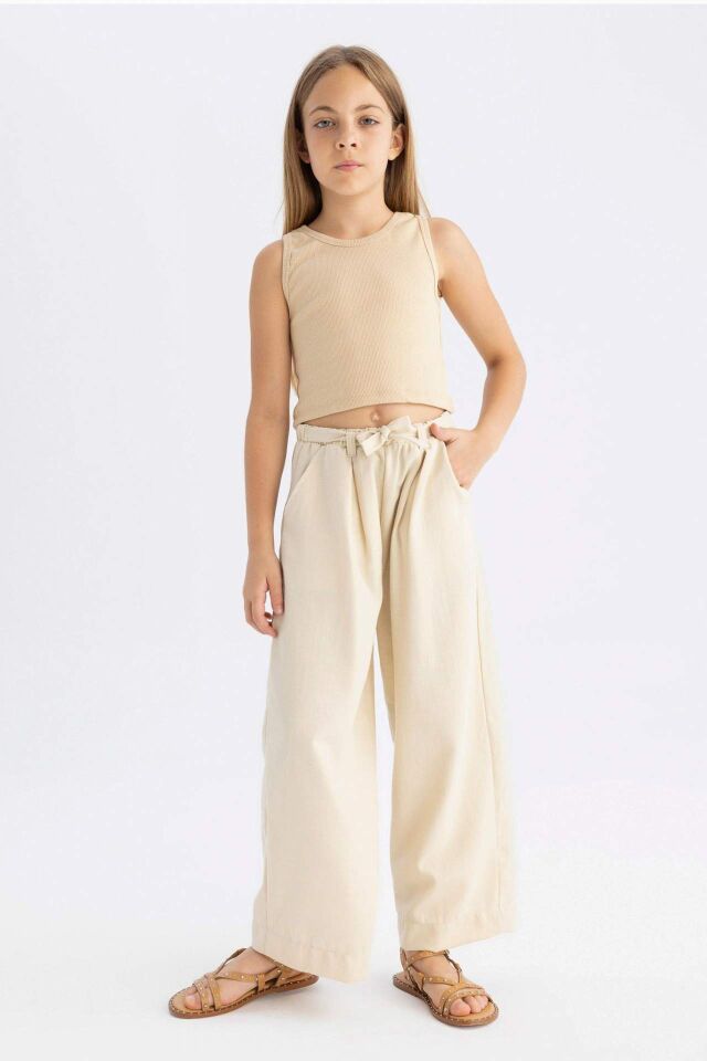 Kız Çocuk Wide Leg Geniş Paça Pantolon
