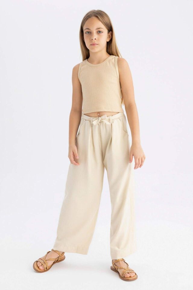 Kız Çocuk Wide Leg Geniş Paça Pantolon