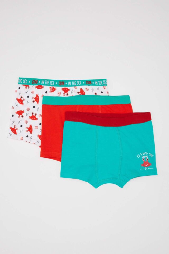 Erkek Çocuk Desenli 3'lü Boxer