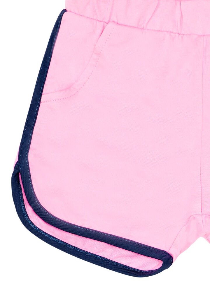 Uzayda Unicorn Kız T-shirt Şort Takım 10 Y - Pembe, Lacivert