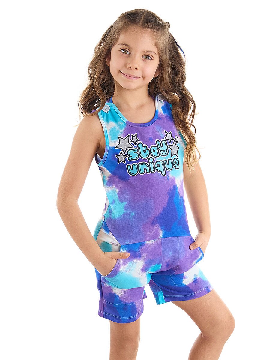 Stay Batik Desenli Kız Çocuk Tulum