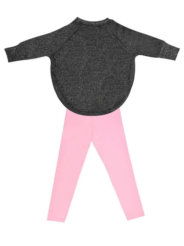 Sevgili Kedicik Kız Çocuk Sweatshirt Tayt Takım