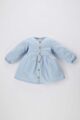 Kız Bebek Uzun Kollu Twill Basic Elbise