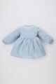 Kız Bebek Uzun Kollu Twill Basic Elbise