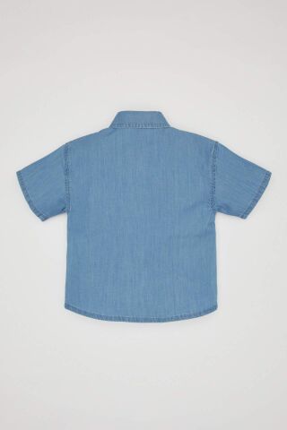 Erkek Bebek Kısa Kollu Jean Gömlek