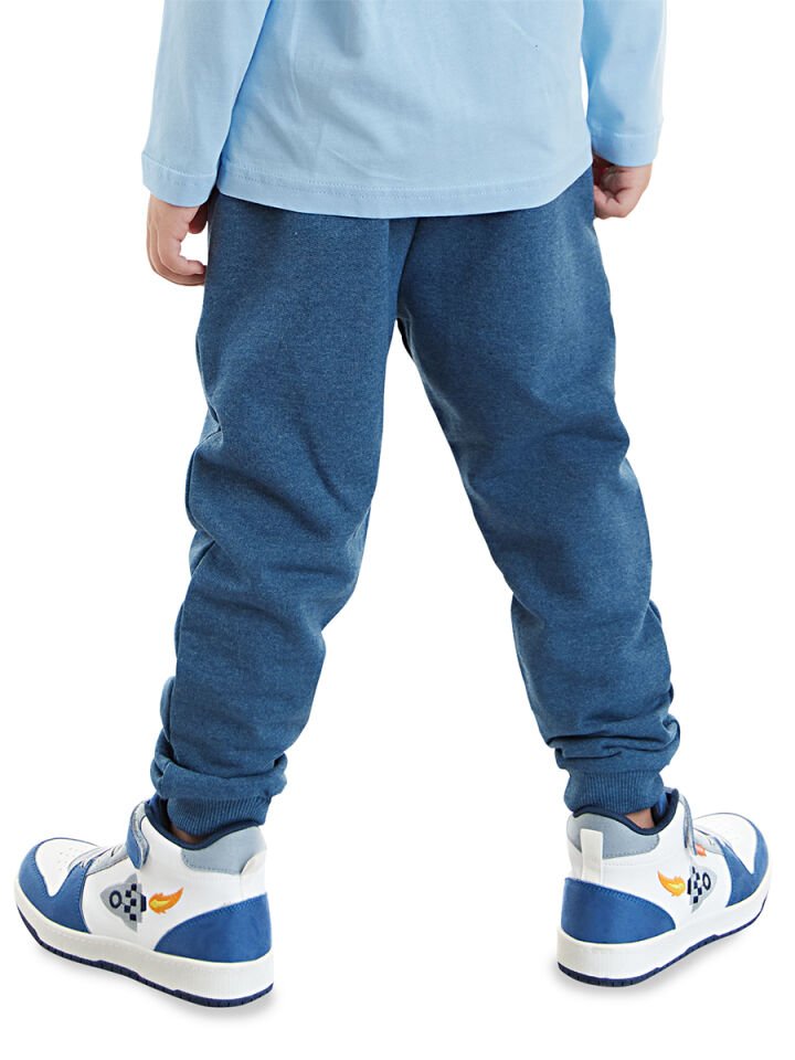 Basic Unisex İndigo Eşofman Altı 6 Y - İndigo