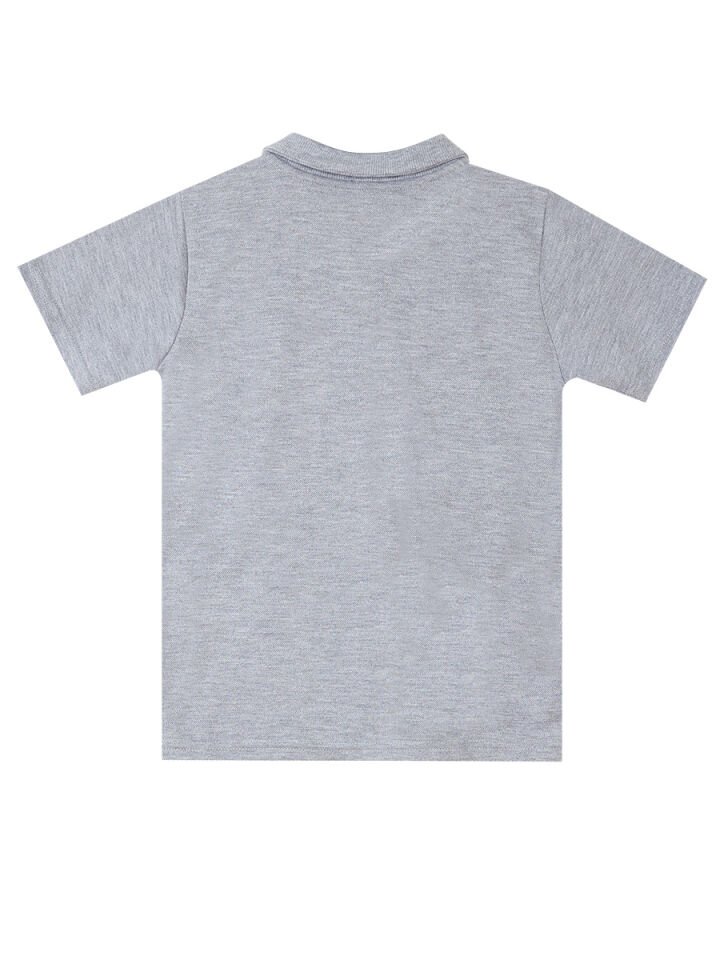 Kaplan Erkek Çocuk Polo Yaka T-shirt Şort Takım 3 Y - Gri, Haki