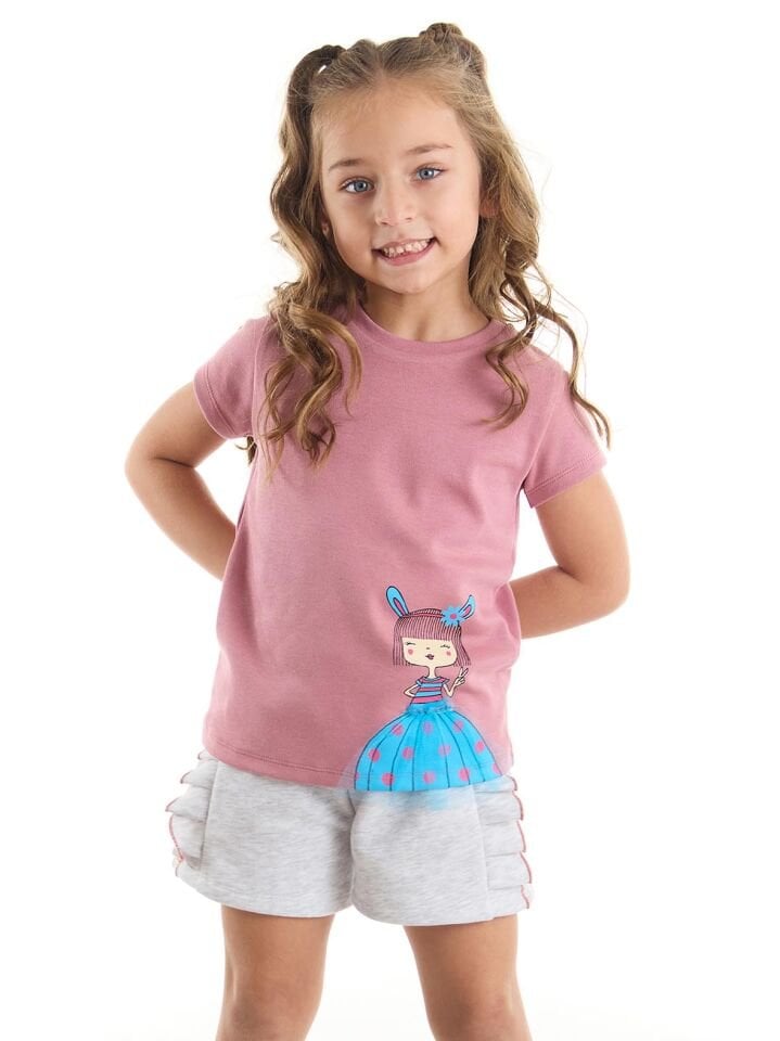 Tüllü Lily Kız Çocuk T-shirt Şort Takım