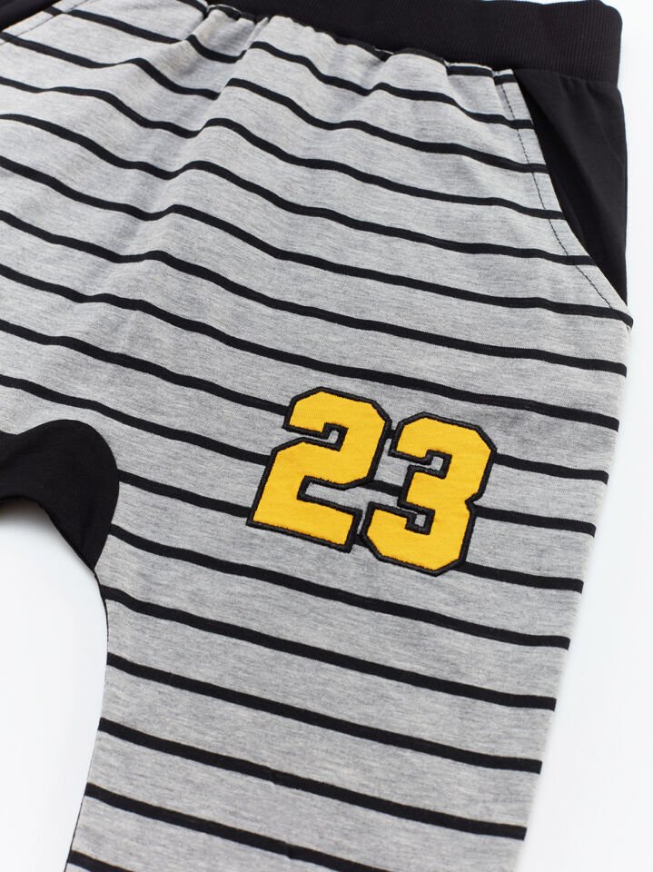 Basket Topu Erkek Çocuk T-shirt Kapri Şort Takım 4 Y - Siyah, Gri