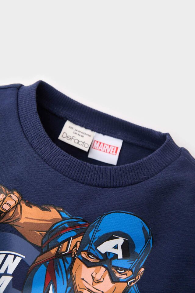 Erkek Bebek Marvel Avengers Bisiklet Yaka Sweatshirt