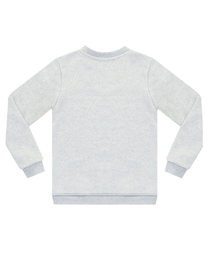 Rawr Dino Erkek Çocuk Gri Melanj Sweatshirt