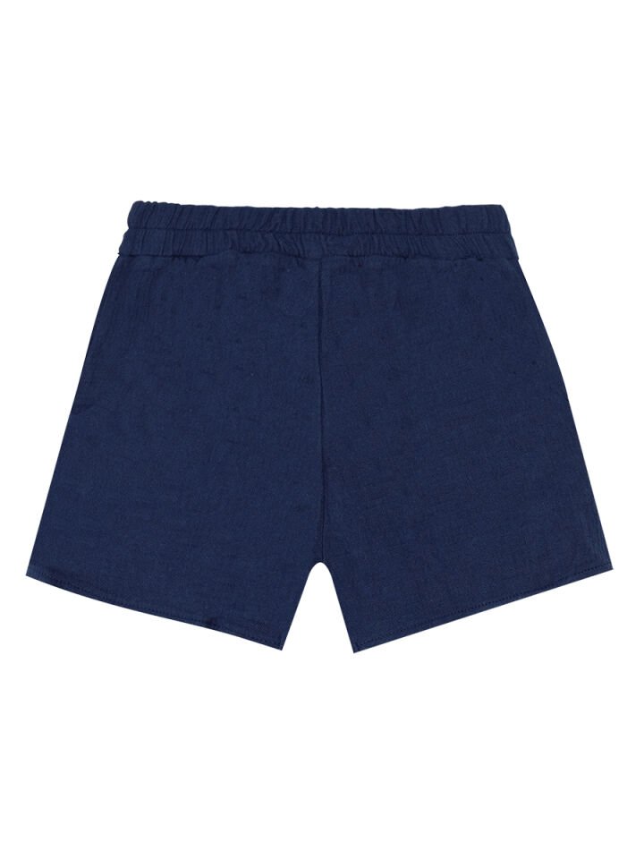 Kız Bebek Çocuk Pembe Müslin Bluz Şort Takım