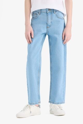 Erkek Çocuk Straight Fit Düz Paça Jean Pantolon