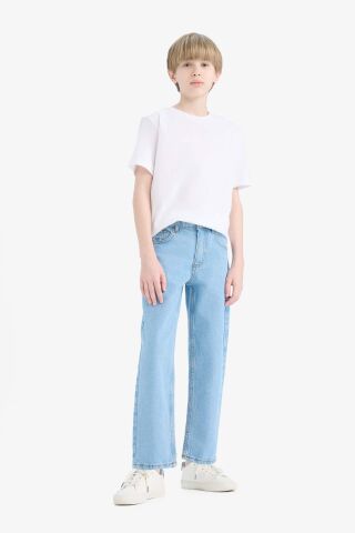 Erkek Çocuk Straight Fit Düz Paça Jean Pantolon