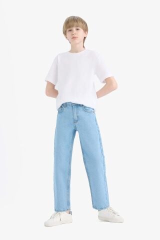 Erkek Çocuk Straight Fit Düz Paça Jean Pantolon