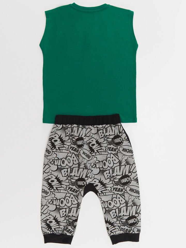 Comics Dino Erkek Çocuk T-shirt Kapri Şort Takım