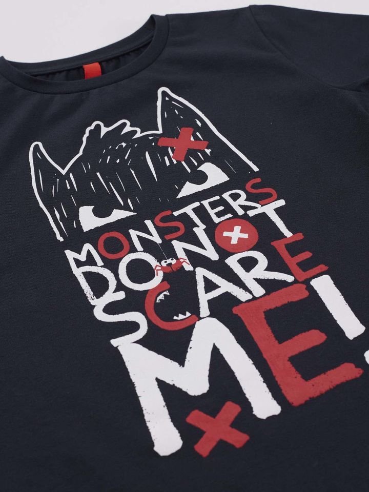 Korkusuz Erkek Çocuk T-shirt Şort Takım 4 Y - Lacivert, Gri