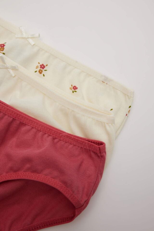 Kız Çocuk Desenli 3'lü Slip Külot