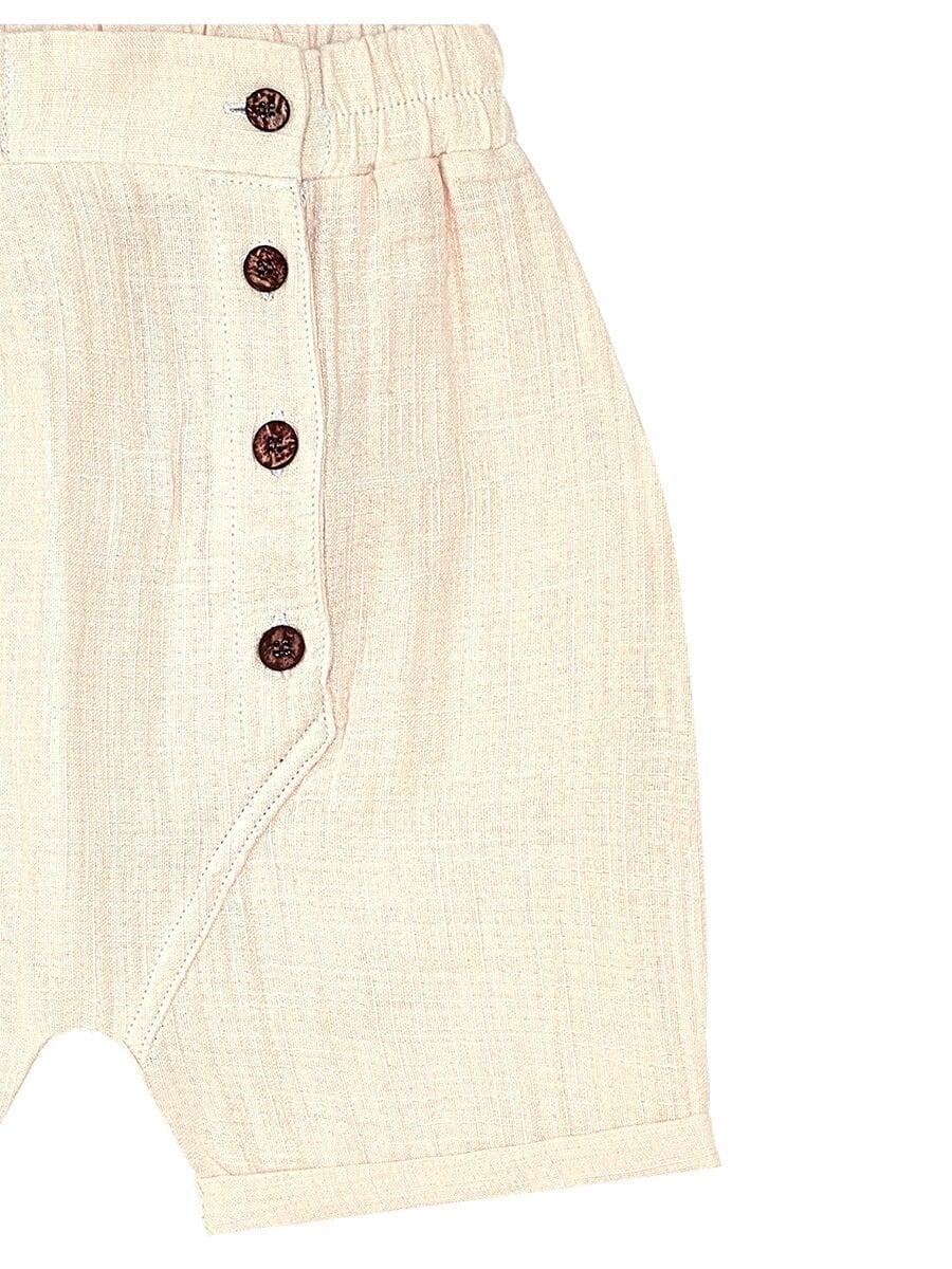 Erkek Bebek Çocuk Müslin Şort T-shirt Takım