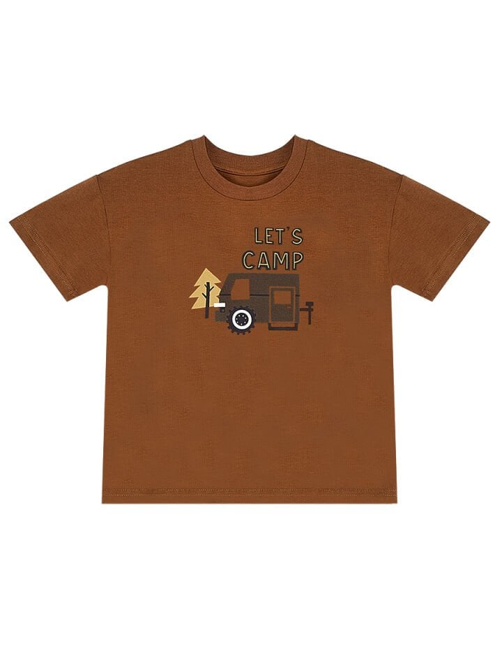 Erkek Bebek Çocuk Müslin Şort T-shirt Takım