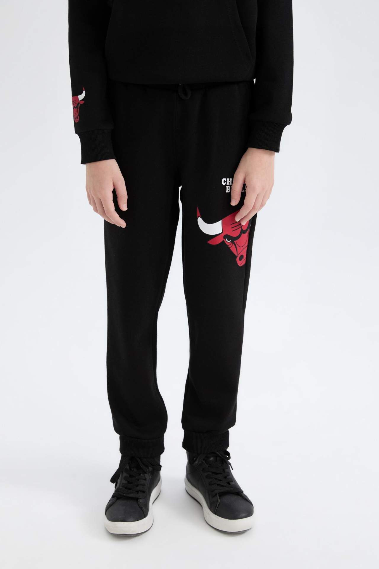 Erkek Çocuk NBA Chicago Bulls Beli Paçası Lastikli Jogger Eşofman Altı