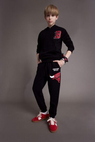 Erkek Çocuk NBA Chicago Bulls Beli Paçası Lastikli Jogger Eşofman Altı