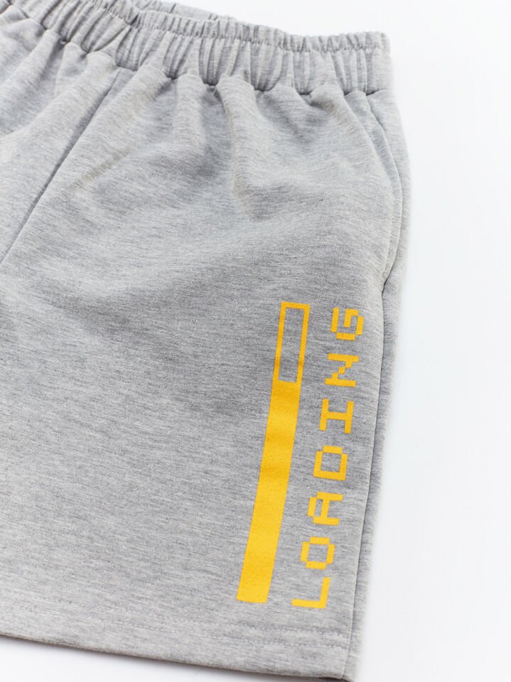 Zone Erkek Çocuk Siyah T-shirt Gri Şort Takım